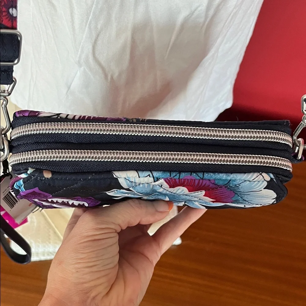 Elegant Floral Vera Bradley 3 way Bag - Picture 5 of 16